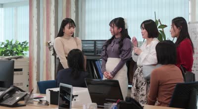 boko-024「アナタの顔にヒトメボレしました」ツンツン部下の北岡さんとデレデレな上司宮西さんのキスで始まるオフィスレズ 北岡果林 宮西ひかる